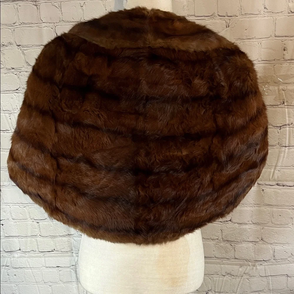 Elegant Brown Fur Shawl